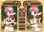  1girl clothing female_only game_cg high_wizard moonlight_flower one_eye_closed pink_hair porindama_online puyo_puyo ragnarok_online red_hair topless_female wink winking winking_at_viewer 