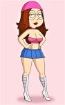 big_breasts boots crop_top family_guy glasses hands_on_hips hat meg_griffin miniskirt multiverse_meg thighs