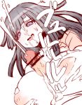 1girl breasts censored cum cum_explosion cum_on_body cum_on_breasts cum_on_upper_body danganronpa female large_breasts long_hair mozi nurse paizuri penis purple_eyes purple_hair super_dangan_ronpa_2 super_danganronpa_2 tsumiki_mikan