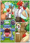  1_boy 1boy 1girl 1girl bbmbbf blaziken blaziken_(pokemon) chesnaught comic loudred nintendo palcomix pok&eacute;mon_against_lewd_sexualization_(comic) pokemon pokepornlive teddiursa 