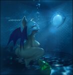  1girl 3d 3d_(artwork) air_bubbles anthro ass barefoot bat bubbles danil4h drowning feet female furry nude ocean rouge_the_bat sea sega shipwreck sideboob solo sonic_(series) sonic_the_hedgehog_(series) tagme underwater water 