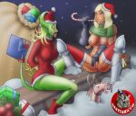  abs adepta_sororitas almost_nude armored_boots big_breasts bottomless candy_cane christmas christmas_hat christmas_outfit daemon daemon_girl demon_girl female_masturbation female_only fingering fingering_pussy gagged gloves green_scarf green_skin horns legs_spread masturbation nipples open_legs orange_skin pink_nipples saittamicus scarf sister_of_battle slaanesh_steeds_of spread_legs steeds_of_slaanesh stockings tail topless warhammer warhammer_(franchise) warhammer_40k 