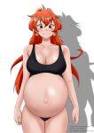  belly_bulge belly_expansion earrings freshlyet lina_inverse orange_hair pregnant purple_eyes slayers 