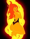 1girl adventure_time big_ass black_swimsuit cani_(artist) cartoon_network dat_ass fire flame_princess one-piece_swimsuit swimsuit tagme