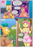 1_boy 1boy 2_girls bbmbbf comic equestria_untamed furry hasbro hitch_trailblazer my_little_pony my_little_pony:_a_new_generation palcomix posey_bloom sunny_starscout sunny_starscout_(mlp) the_midnight_bucker_(comic)