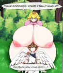 big_breasts escapefromexpansion half_naked kid_icarus nintendo princess_peach