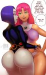 2girls ass belt breasts cartoon_network dat_ass dc_comics human jerkdibuja koriand'r leotard rachel_roth raven_(dc) starfire tagme teen_titans teen_titans_go young_adult