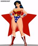 360_view ass black_hair blue_eyes boots cleavage comic_book_character crisisbeat dc_comics diana_prince gif high_res huge_breasts loop patreon patreon_paid patreon_reward rotation superheroine tiara wonder_woman wonder_woman_(series)