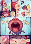 <3_eyes 1boy 1girl anthro anthro_on_anthro balls blush bodily_fluids closed_eyes clothed clothing comic cute cyancapsule deepthroat_invitation dialogue domestic_pig duo emelie_(cyancapsule) equid equine erection female female_anthro femboy femboy_on_female femboydom foreskin freckles furry genital_fluids genitals girly glory_hole heart hi_res humanoid_genitalia humanoid_penis imminent_deepthroat imminent_oral imminent_sex male male/female male_anthro male_anthro/female_anthro mammal musical_note nila_(cyancapsule) open_mouth oral oral_insinuation oral_invitation oral_sex pants_down partially_clothed partially_retracted_foreskin penis pig pig_girl pink_skin precum purple_eyes seductive_mouth sexually_suggestive speech_bubble straight straight_trap suid suina sus_(pig) teen teeth text throat toilet tongue tongue_out trap tube_top unamused uncut wall_writing white_hair wide_eyed