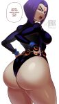 1girl 1girl ass belt breasts dat_ass dc_comics human jerkdibuja leotard rachel_roth raven_(dc) tagme teen_titans