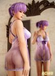  1girl 3d 6cw8 admiring_self alluring ayane ayane_(doa) big_breasts cleavage dead_or_alive dead_or_alive_2 dead_or_alive_3 dead_or_alive_4 dead_or_alive_5 dead_or_alive_6 dead_or_alive_xtreme dead_or_alive_xtreme_2 dead_or_alive_xtreme_3 dead_or_alive_xtreme_3_fortune dead_or_alive_xtreme_beach_volleyball dead_or_alive_xtreme_venus_vacation female_only kunoichi lavender_hair mirror nightgown posing red_eyes reflection see-through silf tecmo 