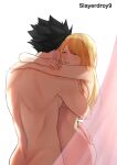  fairy_tail fully_nude gray_fullbuster hugging lucy_heartfilia wholesome 