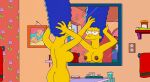 ass breasts erect_nipples marge_simpson mirror_reflection nude the_simpsons