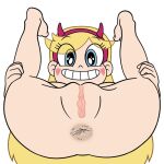  anus blonde_hair blue_eyes cndhpr dark_anus disney disney_channel disney_xd glossy_eyed headband heart_cheeks legs_up pussy sme star_butterfly star_vs_the_forces_of_evil straight_hair theborman06 