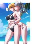  2_girls absurd_res alluring alternate_costume athletic_female beach big_breasts bikini black_bikini blonde_hair blue_hair blush breasts cleavage curvy dominant_female domination erect_nipples erect_nipples_under_bikini female_abs female_only femdom femsub fiora_(xenoblade) fit_female green_eyes head_wings heart high_res lezdom lezsub licking medium_breasts melia_antiqua mercury_xeno midriff monolith_soft nintendo official_alternate_costume pink_bikini silver_hair slim_waist submissive submissive_female swimsuit_aside thick_thighs thighs voluptuous_female wide_hips wings wings_on_head xenoblade_(series) xenoblade_chronicles yuri 