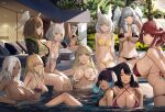  11girls 2022 6+girls alluring animal_ears big_breasts bikini black_hair blonde_hair breast_size_difference breasts brown_hair cat_ears cat_girl cleavage crossover cute dark-skinned_female dark_skin elma_(xenoblade_x) ethel_(xenoblade) eunie_(xenoblade) female_only fiora_(xenoblade) fiorun group hartman_hips head_wings huge_breasts ill_fitting_clothing j@ck light-skinned_female light_skin long_hair looking_at_viewer medium_breasts medium_hair melia_antiqua mio_(xenoblade) multiple_girls mythra nia nia_(blade) nia_(xenoblade) nintendo outside partially_submerged pool pool_party pyra red_hair sena_(xenoblade) sharla short_hair side_ponytail sideboob slim_waist small_breasts smile swimming_pool swimsuit tagme under_boob water wet white_hair xenoblade_(series) xenoblade_chronicles xenoblade_chronicles_2 xenoblade_chronicles_3 xenoblade_chronicles_x 