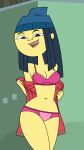  beanie black_hair bra cleavage mk_(tdi) navel panties pink_bra pink_panties tjlive5 total_drama_island total_drama_island_(2023) underwear undressing 