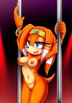 ai_generated blue_eyes cleft_of_venus completely_nude_female female_focus furry furry_female navel nude pole pole_dancing pussy sega sonic sonic_the_hedgehog_(series) stripper stripper_pole tikal_the_echidna