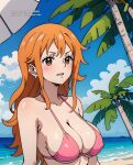 1girl 1girl ai_generated artist_request big_breasts bikini nami nami_(one_piece) one_piece orange_hair post-timeskip