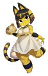 1girl 2014 animal_crossing ankha_(animal_crossing) anthro female_only fully_clothed nintendo spacezin white_background