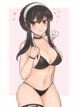  1girl 1girl 1girl alluring big_breasts black_hair female_only milf purrlucii spy_x_family swimsuit yor_briar yor_forger 