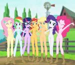  1girl 7girls accurate_art_style applejack_(eg) blonde_hair blue_eyes blue_skin breasts casual closed_eyes completely_nude completely_nude_female curly_hair equestria_girls fluttershy_(eg) glasses green_eyes group human invisibleink long_hair multicolored_hair multiple_girls my_little_pony naked_female nipples nude nude_female nudist older older_female orange_skin pale_skin pink_hair pink_skin pinkie_pie_(eg) purple_hair purple_skin pussy rainbow_dash_(eg) rainbow_hair rarity_(eg) red_eyes sci-twi shaved_pussy small_breasts sunset_shimmer two_tone_hair white_skin yellow_skin young_adult young_adult_female young_adult_woman 