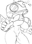 1girl 2023 anthro big_breasts blackchaos64 bottomless bra bra_only breasts curvy exposed_pussy girdled_lizard helmet lizard mostly_nude navel pussy reptile scalie sega sketch sonic_superstars sonic_the_hedgehog_(series) spikes sungazer_lizard surprised sweatdrop thick_thighs trip_the_sungazer