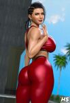 1girl abs ass azucena azucena_milagros_ortiz_castillo bandai_namco big_ass big_breasts breasts clothed dat_ass duo_gale hagiwara_studio namco namco_bandai pinup pinup_pose tekken tekken_8 tight_pants