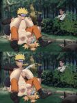  1boy 2_girls after_battle ahe_gao black_hair blonde_hair blue_eyes blush breasts caught caught_in_the_act climax closed_eyes cuckquean ejaculation female_ejaculation fingering fingering_ass high_res multiple_girls naruto naruto_(series) naruto_shippuuden naruto_uzumaki ninja nipples non-web_source nude one_eye_closed oral peeping pussy sex shuriken spiked_hair squirting surprised temari temari_(naruto) tenten tenten_(naruto) tongue tongue_out weapon zanzagen 