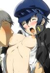  1boy 1girl couple naoto_shirogane narukami_yuu persona_4 