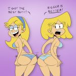 2girls ass carol_pingrey lori_loud nickelodeon nipples scobionicle99 the_loud_house