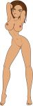 1girl bonnie_rockwaller disney female_only full_body gagala kim_possible nude teen white_background