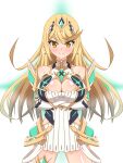  1girl alluring big_breasts cleavage clothed core_crystal hata_(pixiv10403940) mythra nintendo xenoblade_(series) xenoblade_chronicles_2 