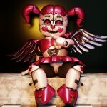  1girl 2021 3d 3d_(artwork) animatronic bedroom_eyes circus_baby_(fnaf) clown clown_girl dark_wings female_focus finger_to_chin finger_to_mouth five_nights_at_freddy&#039;s five_nights_at_freddy&#039;s:_sister_location five_nights_at_freddy&#039;s:_special_delivery five_nights_at_freddy&#039;s_ar full_color heart_cheeks heartsick_baby_(fnaf) leaning_back legs_apart looking_at_viewer no_penetration pigtails pink_eyes pink_hair pink_shoes pink_skirt presenting presenting_pussy purple_wings pussy pussy_lips robot robot_girl rosy_cheeks seductive seductive_eyes seductive_look shoes sitting skirt solo_female solo_focus spread_legs spreading_legs twin_tails wings zxxxarts 