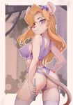  artist_name bikini blonde blonde_female blonde_hair chip_&#039;n_dale_rescue_rangers furry furry_female gadget_hackwrench goggles_on_head looking_at_viewer mouse mouse_ears mouse_girl mouse_tail purple_eyes underwear 