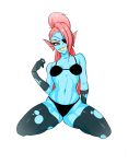 1girl 2d 2d_(artwork) anthro anthro_only armwear ass big_breasts bikini bikini_bottom bikini_top black_armwear black_bikini black_bikini_bottom black_bikini_top black_clothing black_eyepatch black_gloves black_stockings blue_body blue_skin breasts clothing digital_media_(artwork) ear_fins eyepatch female_abs female_anthro female_only fins fish fish_girl gloves green_eyes hair hair_over_one_eye head_fins head_tilt johnfoxart legwear long_gloves long_hair looking_at_viewer marine midriff monster monster_girl navel nipples non-mammal_breasts non-mammal_navel ponytail pussy red_hair red_ponytail seductive seductive_smile sharp_teeth simple_background slit_pupils smile solo_anthro solo_female stockings teeth thighs torn_clothes torn_gloves torn_legwear torn_stockings torn_thighhighs tumblr undertale undertale_(series) undyne video_game_character video_games white_background yellow_sclera yellow_teeth