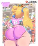 1girl 1girl ass big_ass big_ass blonde_female blonde_hair breasts bubble_butt crown cuddlecore hair huge_ass hyper_ass mario_(series) mario_strikers mario_strikers_peach_back_view_redraw_(meme) massive_ass massive_butt nintendo pink_clothing pink_shirt pink_shorts princess princess_peach rear_view sassy sexy smelly_ass sniffable_ass sweatdrop sweating sweaty sweaty_body sweaty_butt tagme thick_ass thick_thighs