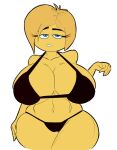  2d bikini emoji_(race) huge_breasts mary_meh milf mrs._meh sony_pictures_animation tasteofchoklit the_emoji_movie yellow-skinned_female yellow_skin 