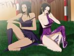 2girls big_breasts boa_hancock breasts multiple_girls nico_robin one_piece stiky_finkaz