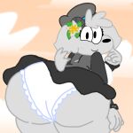  cute eyelashes fat_ass goat scarf skirt sonicdrawsxx 