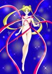 1girl blonde_hair blue_eyes long_hair medium_breasts nekom14 nipples pussy sailor_moon transformation tsukino_usagi twin_tails usagi_tsukino