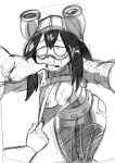  1boy 1girl 2019 big_breasts breasts cum cum_in_mouth cum_on_breasts cum_on_face frog_girl inkershike male/female monochrome mouth_hold my_hero_academia nipples simple_background sketch tsuyu_asui 