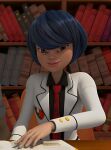 asian_female brown_eyes dark_blue_hair japanese_clothes kagami_tsurugi looking_at_viewer miraculous:_tales_of_ladybug_and_cat_noir miraculous_ladybug smile