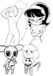  1girl 4girls adventure_time aggressive_retsuko animal_crossing anthro areola aunt_maire black_and_white black_hair bra breasts canine canyon_(adventure_time) cartoon_network crossover deer drpizzaboi1 feline female_focus female_only furry group hair high_res inkershike isabelle_(animal_crossing) kitty_katswell lingerie looking_at_viewer monochrome nickelodeon nintendo nipples nude pointy_ears pussy pussy sanrio sketch straight_hair t.u.f.f._puppy tsunoda whip 