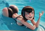 1girl 3d 3d_(artwork) ai_generated arched_back bare_legs bare_thighs bent_arm big_ass big_breasts black_clothing black_hair blue_eyes breast_press breasts breasts_out bubble_ass bubble_butt bulge bulging_breasts butt_crack curvy curvy_ass cute dat_ass eyeliner falling fat_ass fat_butt female flying goth goth_girl grin happy heart_shaped_ass hotel_transylvania hourglass_figure huge_ass huge_breasts large_ass large_butt legs_together lying lying_on_stomach mavis_dracula on_stomach one-piece_swimsuit pale-skinned_female pale_skin petite raised_eyebrows round_ass round_breasts round_butt shiny shiny_ass sideboob skin_tight skindentation skinny skintight_bodysuit slim_waist small_breasts small_waist smaller_female smile solo splashing stable_diffusion swimming swimsuit swimwear teeth teeth_showing teeth_visible thick_ass thick_thighs tight_clothes tight_clothing tight_fit water wide_hips