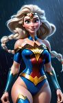  ai_generated blonde blonde_female blonde_hair dc_comics dc_comics disney frozen_(movie) long_hair wonder_woman wonder_woman_(cosplay) 