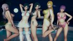  3d 5girls alluring ass ayane ayane_(doa) big_breasts bikini black_hair blonde_hair brown_hair bubble_butt dead_or_alive dead_or_alive_2 dead_or_alive_3 dead_or_alive_4 dead_or_alive_5 dead_or_alive_6 dead_or_alive_xtreme dead_or_alive_xtreme_2 dead_or_alive_xtreme_3 dead_or_alive_xtreme_3_fortune dead_or_alive_xtreme_beach_volleyball dead_or_alive_xtreme_venus_vacation fiona_(doa) full_moon harem harem_girl helena_douglas kokoro_(doa) lavender_hair night outside pool poolside purple_hair reinhardt94 sayuri_(doa) swimming_pool tecmo voluptuous 