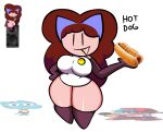  big_thighs boyfriend_(friday_night_funkin) breasts cat_ears friday_night_funkin friday_night_funkin_mod girlfriend_(friday_night_funkin) gumball_watterson hotdog jp20414(artist) reference_image thick_thighs 