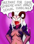 demon demon_girl deviantart elf gem gems gemstone long_hair meme purple_skin slaanesh techmaguskhobotov warhammer_(franchise) warhammer_40k white_hair