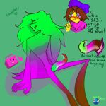 colored english_text frostbiterr_(artist) gradient green_background humanoid infected_(regretevator) jeremy_(regretevator) male male_only penis regretevator roblox roblox_game tentacle tentacle_dick text unpleasant_gradient